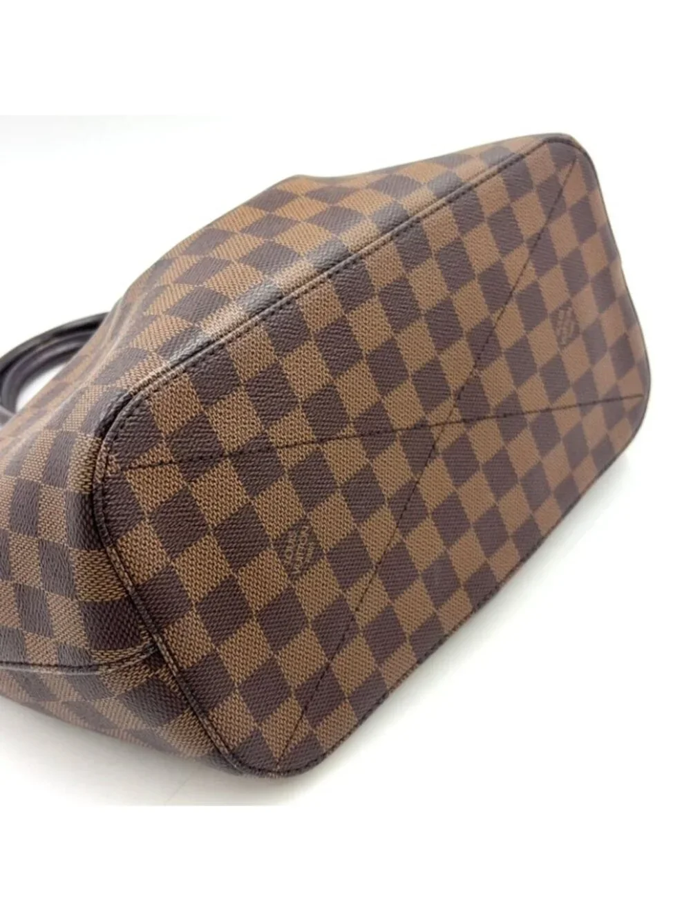 Louis Vuitton Sienna MM Damier Ebene Leather Brown Handbag Gold